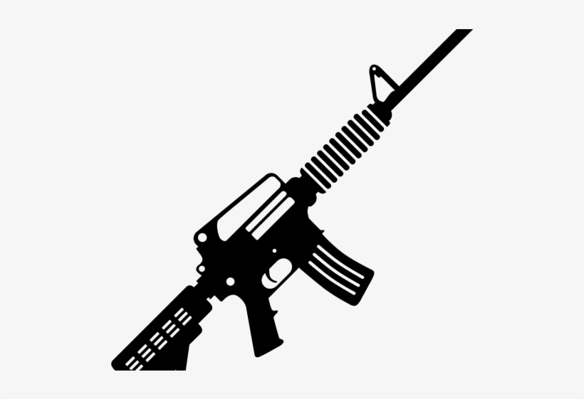 Rifle Clipart Skull Crossed - Assault Rifle, transparent png #9082401