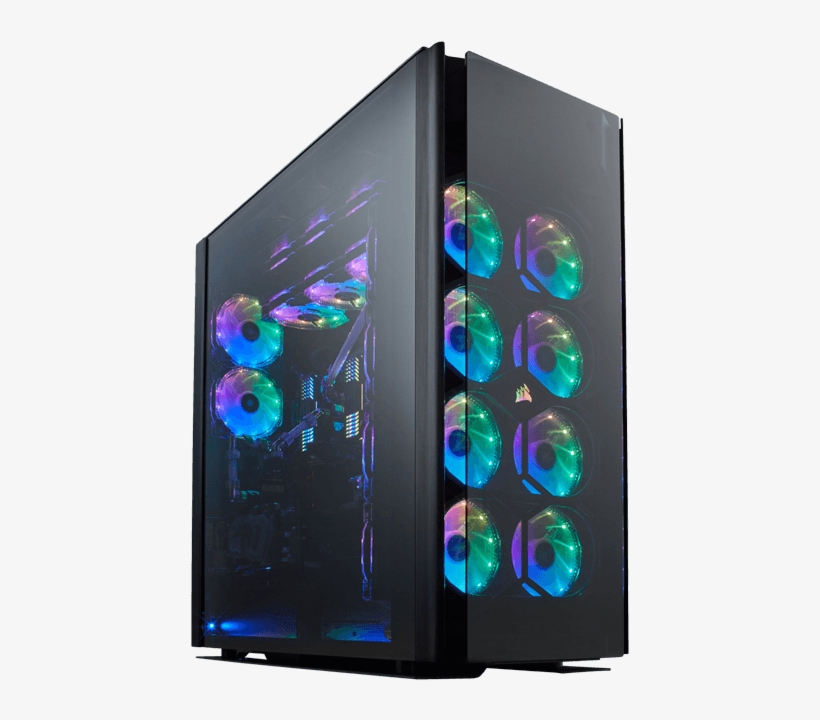 Intel C621 2-way Gpu Hardline Liquid Cooled Pc - Corsair Obsidian 1000d 빅 타워, transparent png #9083396