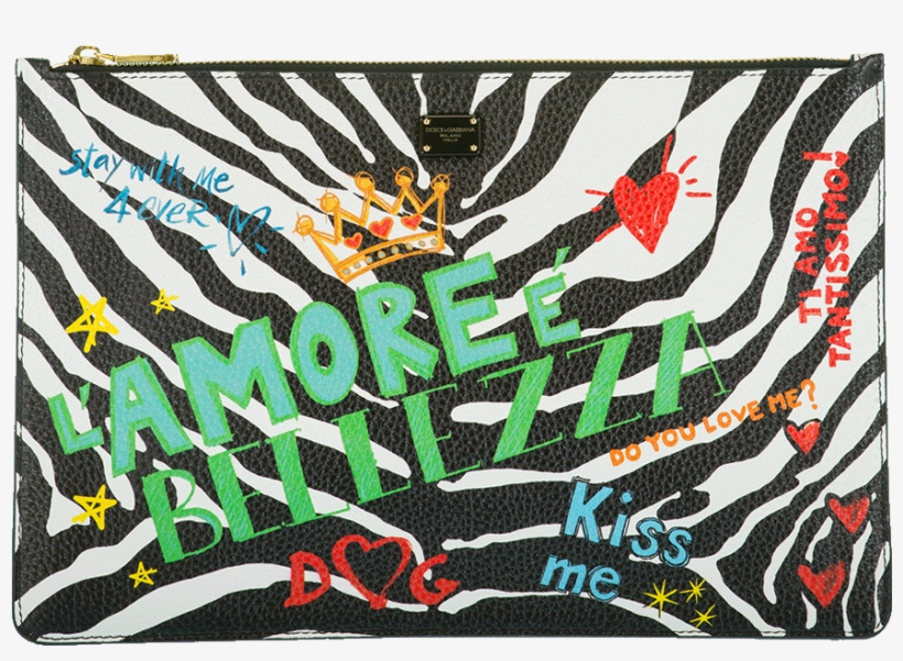 Loading Zoom - Dolce Gabbana Clutch Zebra, transparent png #9083619