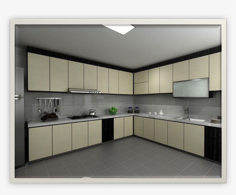 Full Size Of Kitchen Modern Tile For Kitchen Floor - U Shape Kitchens On Grey Floor Tiles, transparent png #9084212