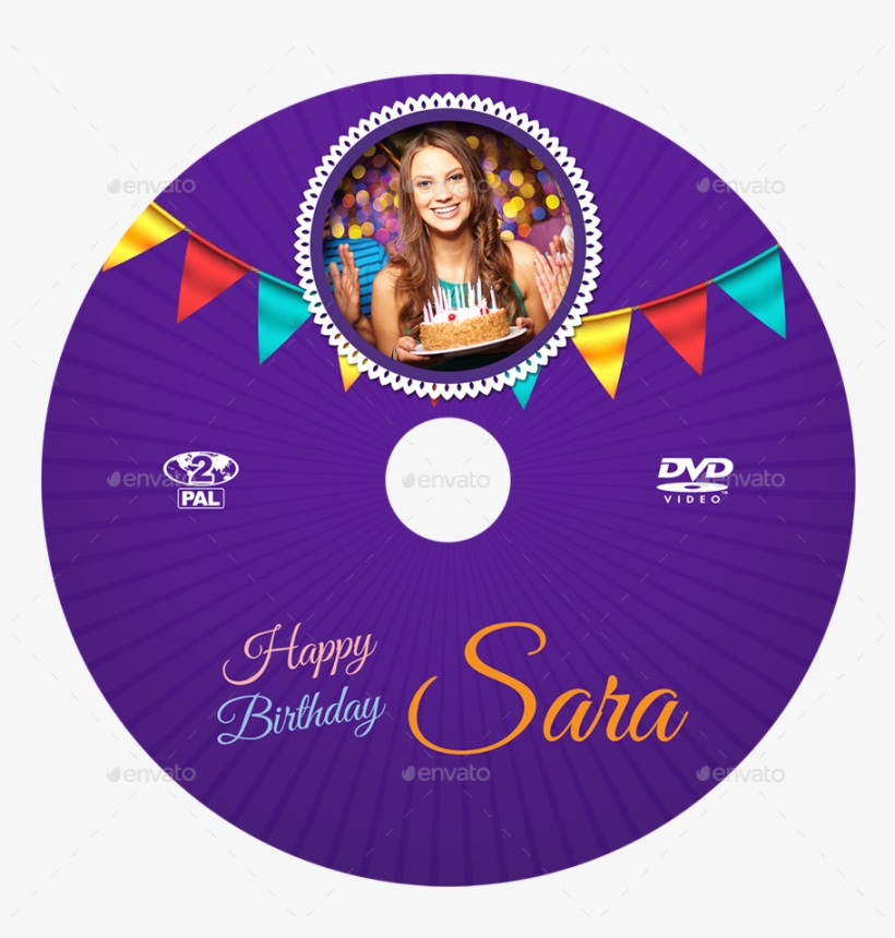 Birthday Cd Label Template - Circle, transparent png #9084460
