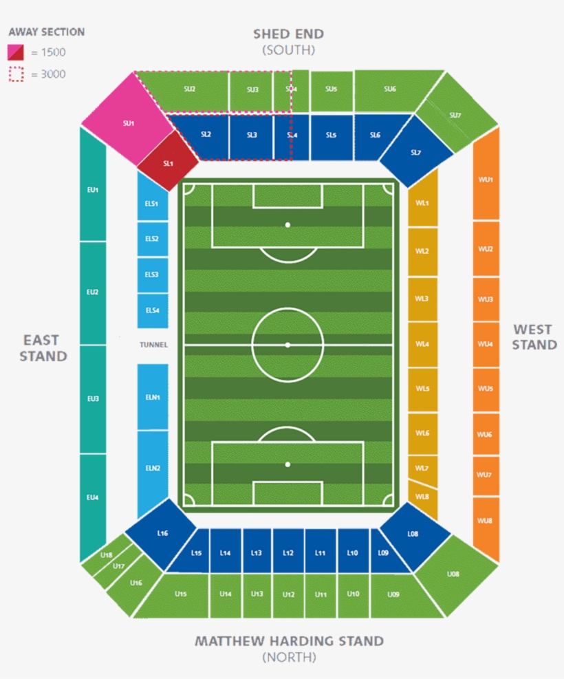 Seating Plan - Chelsea Stamford Bridge Seating Plan, transparent png #9084554