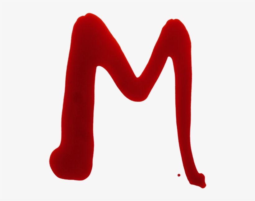 Maniac Red Blood Font - Letter M In Blood, transparent png #9086676