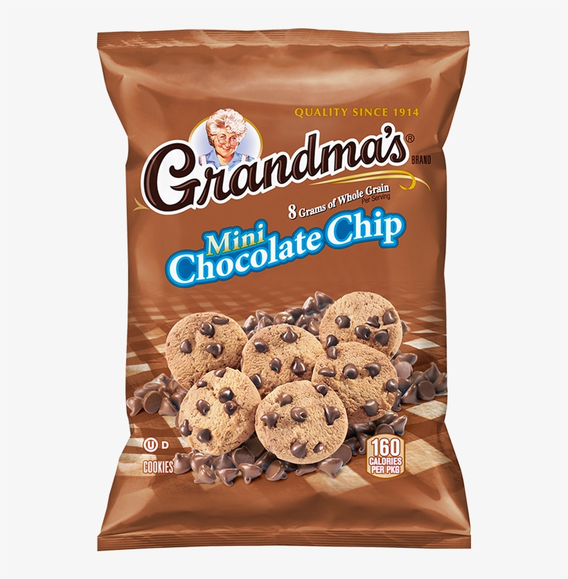 Grandma's® Whole Grain Rich Mini Chocolate Chip Cookies - Chocolate Chip Cookies Bag, transparent png #9086819