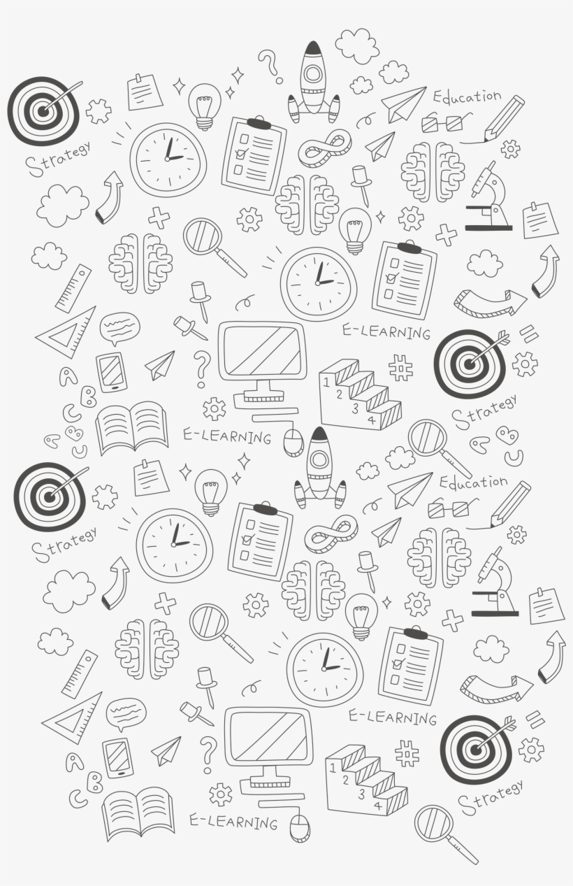 School Elements Clock Of Collection Element Euclidean - Education  Background Vector Png - Free Transparent PNG Download - PNGkey