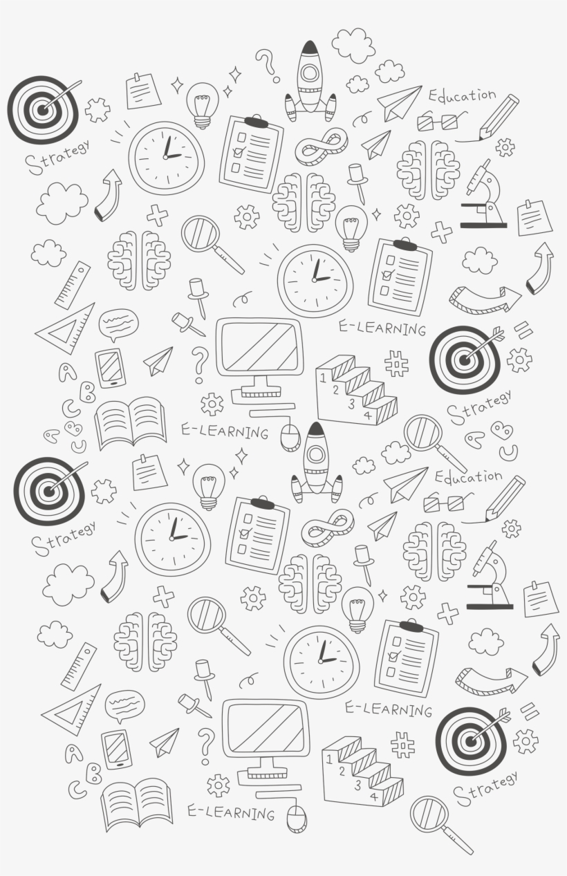 School Elements Clock Of Collection Element Euclidean - Education Background Vector Png, transparent png #9087626