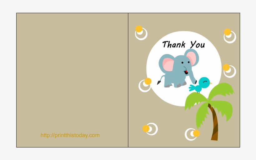 Cute Baby Elephant - Greeting Card, transparent png #9088478