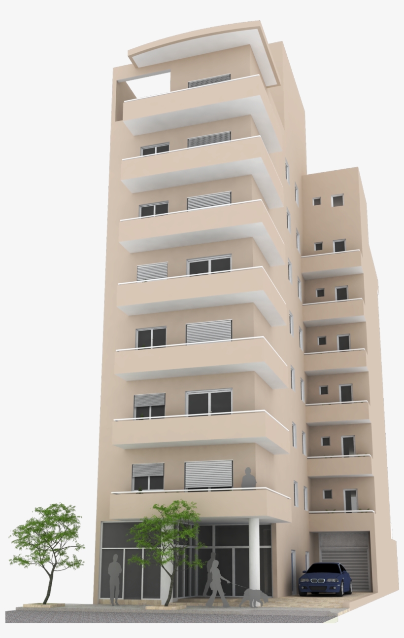 Renders Arquitectura///mauro Sanchez - Edificio De Frente Png, transparent png #9088994