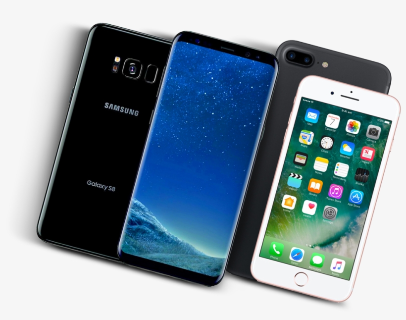 We Carry A Wide Range Of The Latest And Greatest Samsung - Someone Using Iphone, transparent png #9089526