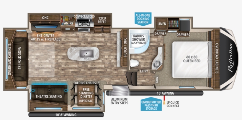 Reflection 303rls - 2019 Grand Design Reflection, transparent png #9090398