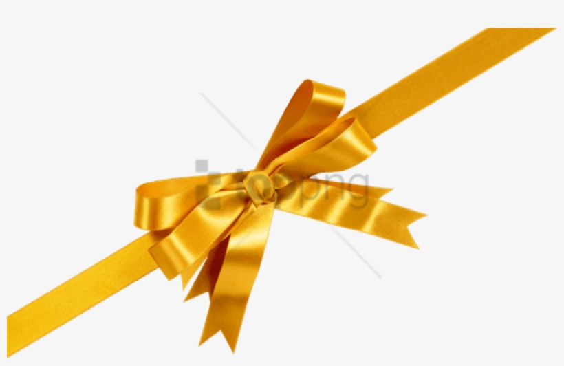 Free Png Gold Gift Bow Png Png Image With Transparent - Gift Wrap Ribbon Png, transparent png #9091024