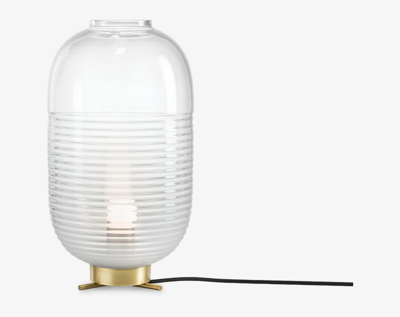Lantern Table Lamp White / Light Patina Brass - Fluorescent Lamp, transparent png #9091071