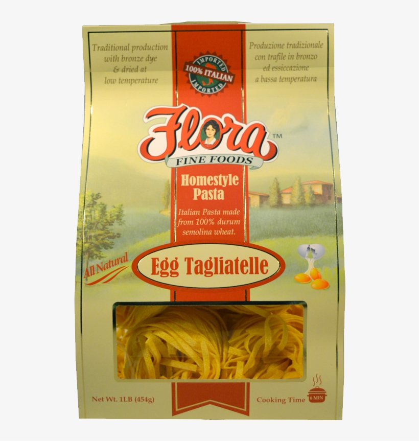 Egg Tagliatelle Homestyle Pasta - Flora Foods, transparent png #9091329