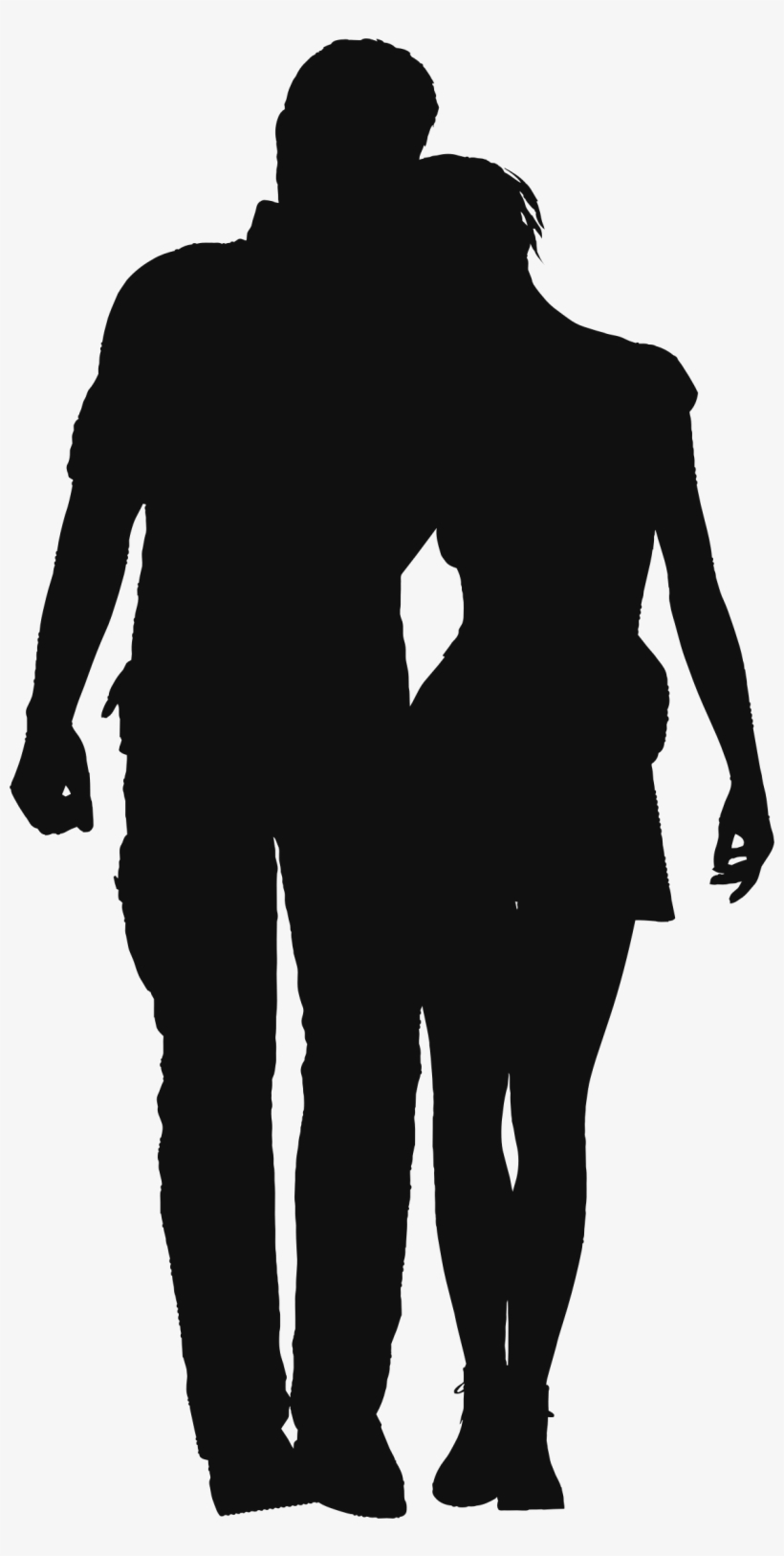 Clipart Couple Silhouette - Clip Art, transparent png #9092287