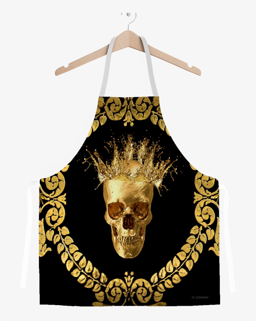 Classic Apron Gold Skull And Crown Gold Wreath Color - Emblem, transparent png #9093463