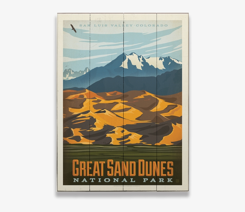 Great Sand Dunes Vintage Poster, transparent png #9093534