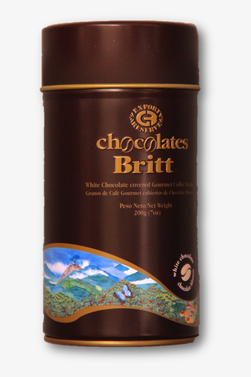White Chocolate Covered Coffee Beans - Café Britt, transparent png #9093685
