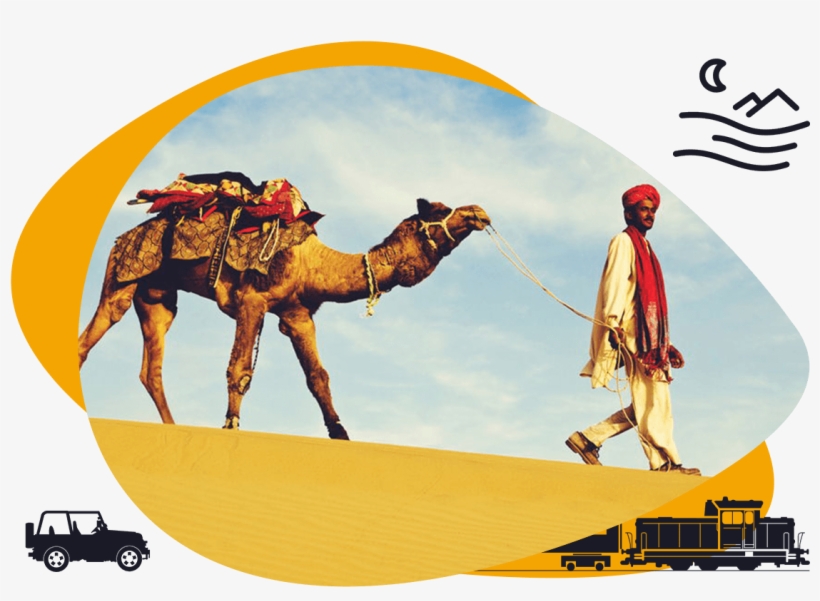 Request A Callback - Man Walking With Camel, transparent png #9093687