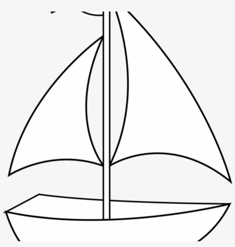 Sailboat Clipart Sailboat Clip Art Colorable Sailboat - Sail, transparent png #9093950