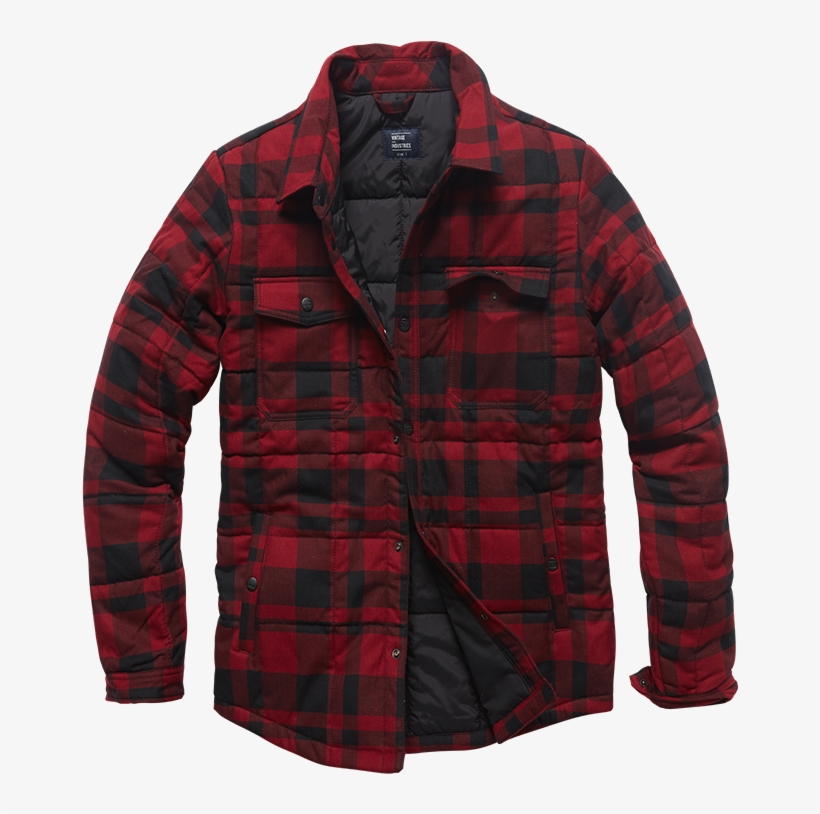 Square Padded Shirt - Zateplená Košile, transparent png #9094001