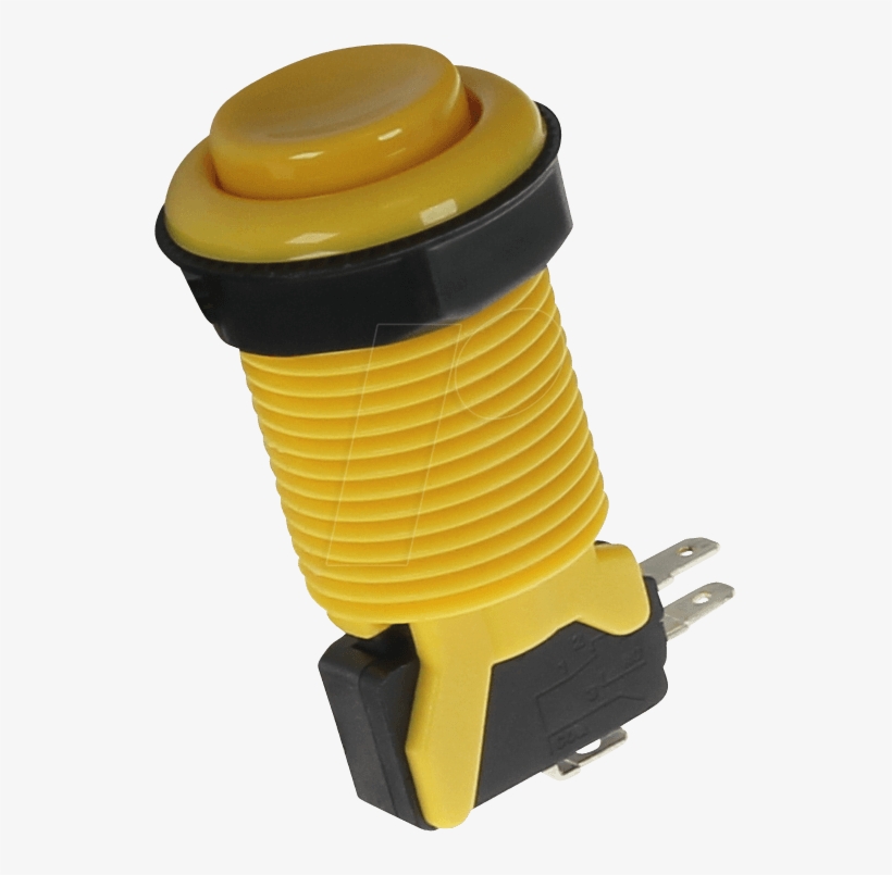 Arcade Button With Micro Switch, Yellow Joy It Button - Plastic, transparent png #9094050
