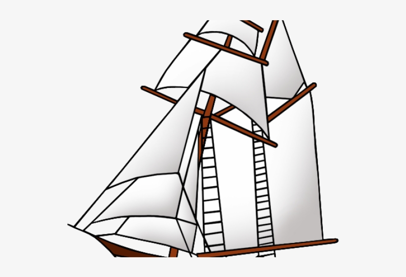 Sailboat Clipart Schooner - La Amistad Ship Drawing, transparent png #9094135