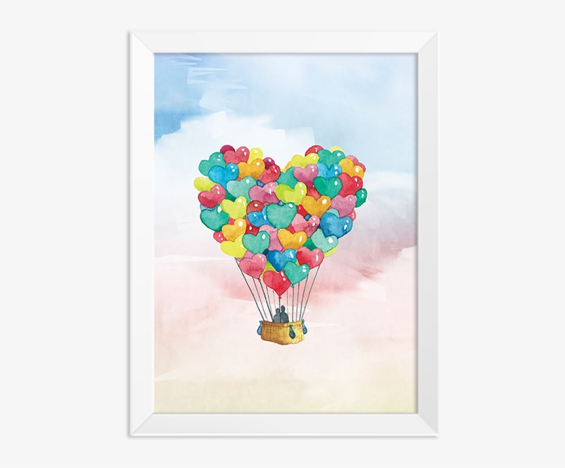 Quadro Baloes Coracoes - Happy Valentine Day Family 2019, transparent png #9094376