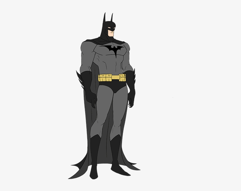How To Draw Batman - Batman Drawing Color Easy, transparent png #9096301