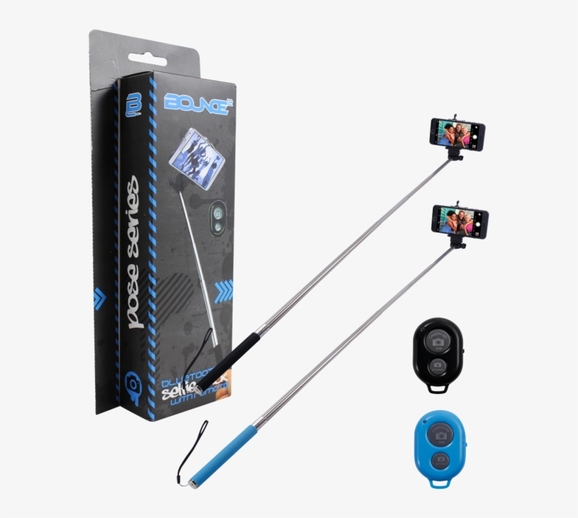Bounce Bluetooth Selfie Stick Pose Series Black - Gadget, transparent png #9096366