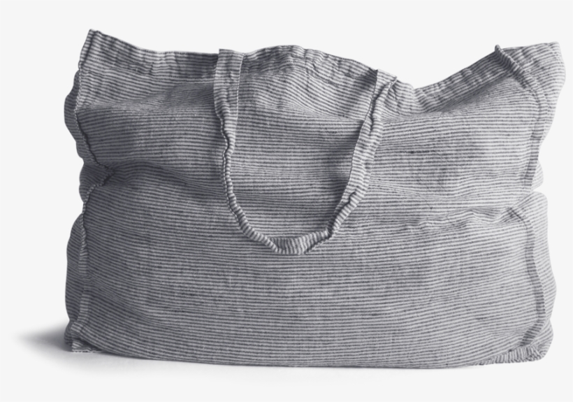 Linge Particulier - Bag - Medium - Black/white Stripe - Thread, transparent png #9096420