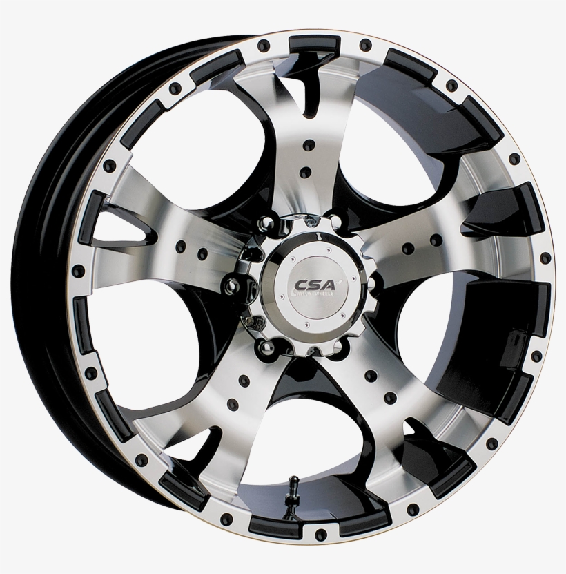 Jackal Large Cap Gloss Black Machine Face - Csa Jackal Wheels, transparent png #9096739