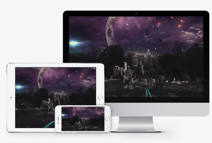 Of Another Planet Looking At A Human-made City Looking - Nebula, transparent png #9097139