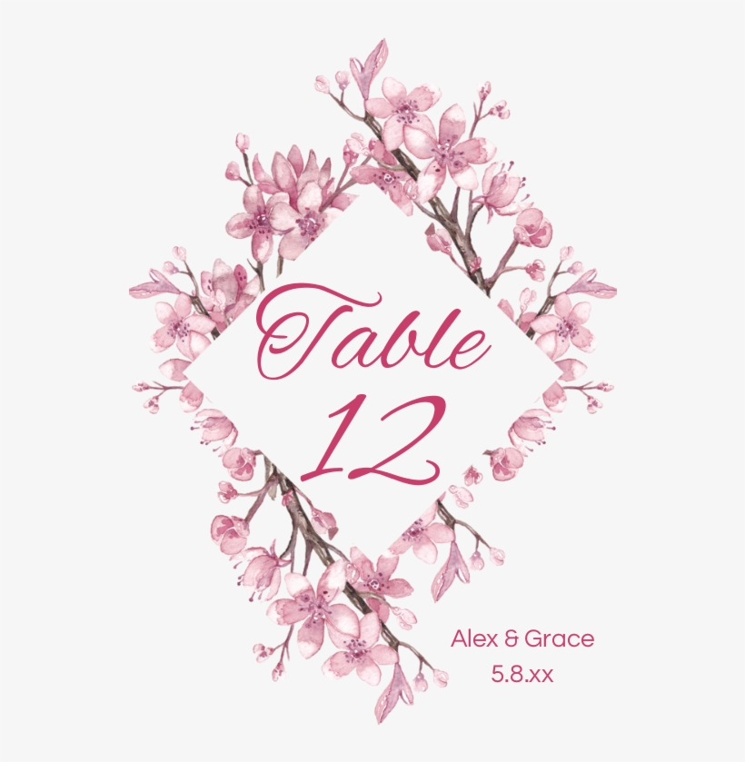 Cherry Blossom Wedding - Design, transparent png #9097449