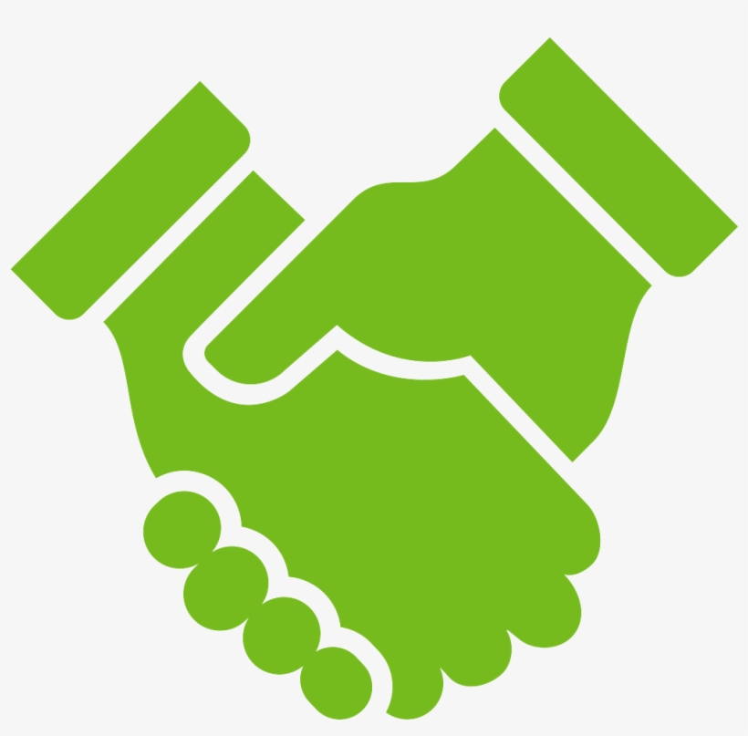 Green Hand Shake Icon, transparent png #9097539