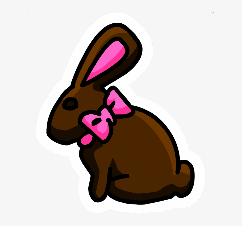 Chocolate Bunny Pin - Chocolate Rabbit Clip Art, transparent png #9099082