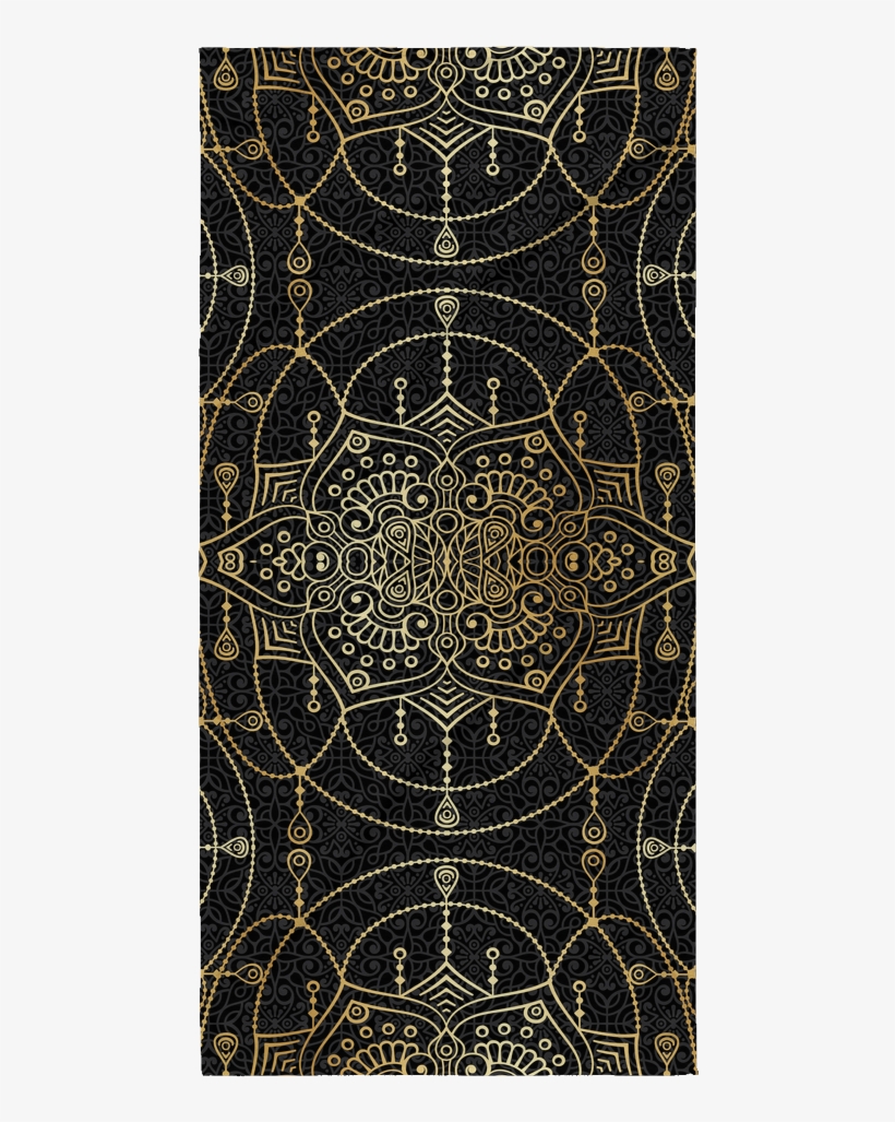 Chandelier Mandala Beach Towel - Carpet, transparent png #9099280