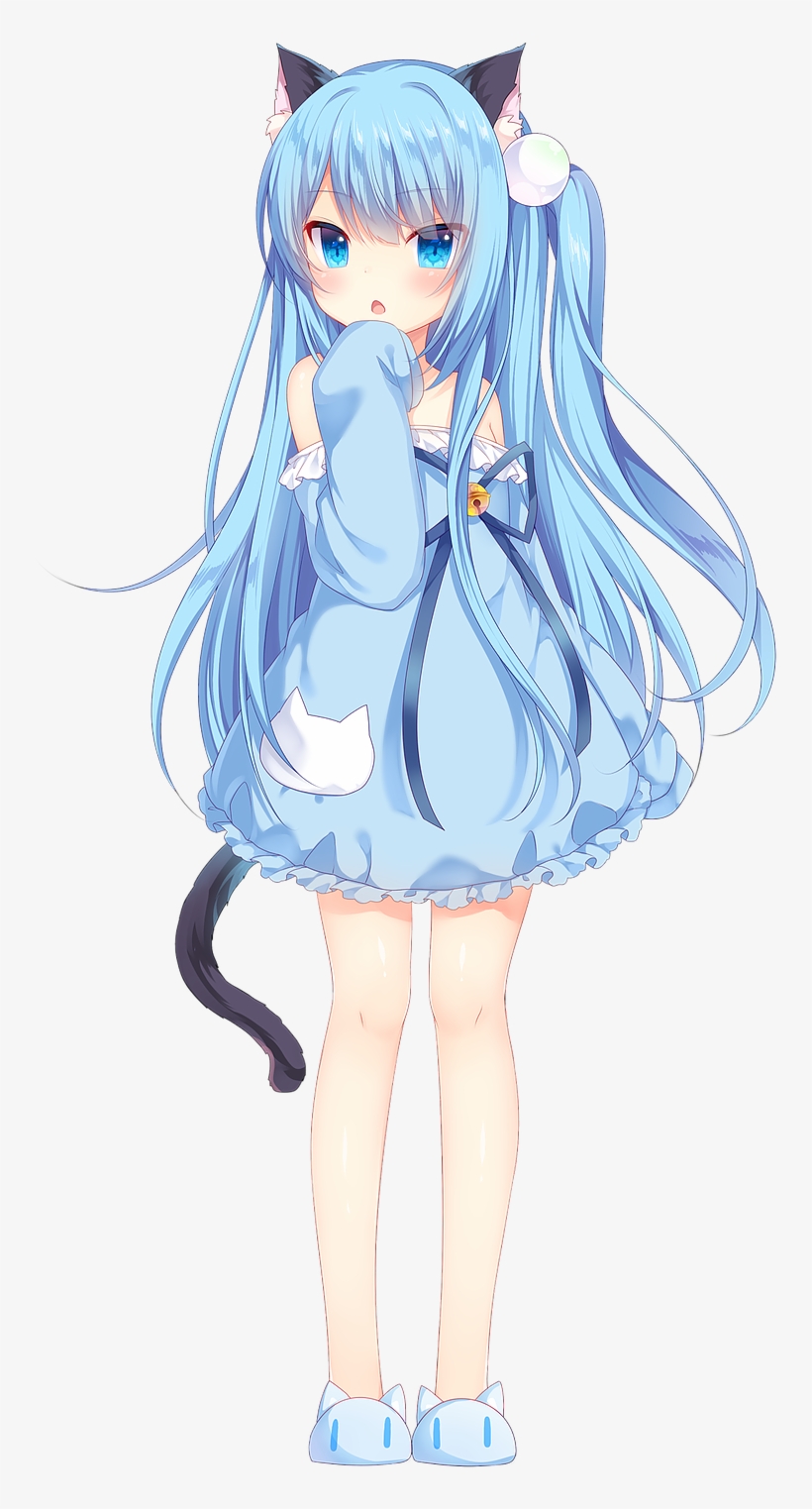 Anime Girl Neko, Neko Boy, Anime Child, Anime Girls, - Anime Neko Blue ...