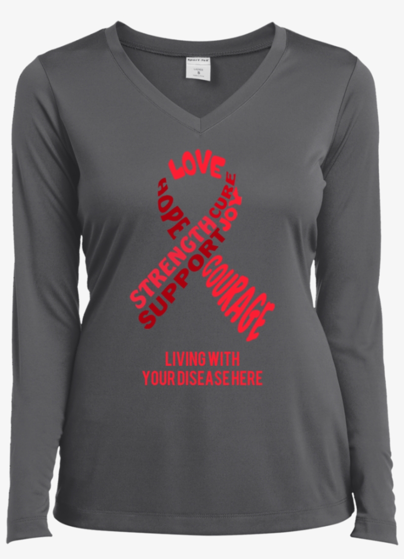 Customisable Red Awareness Ribbon With Words Women's - Born In February 25, transparent png #9099599