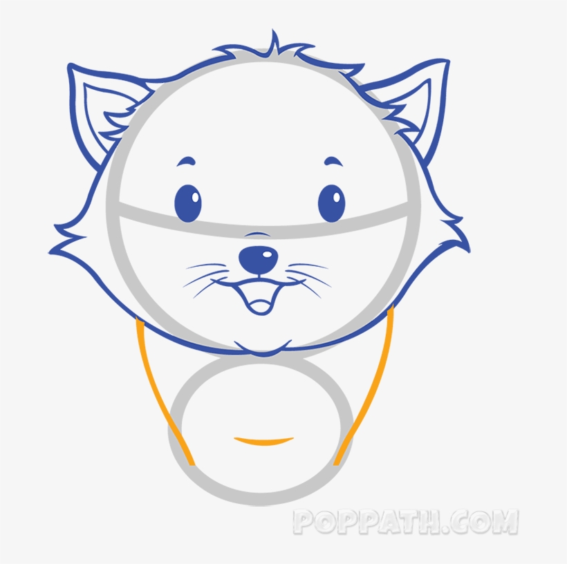 Follow This Easy Tutorial Given Here To Draw An Adorable - Cartoon, transparent png #9099637