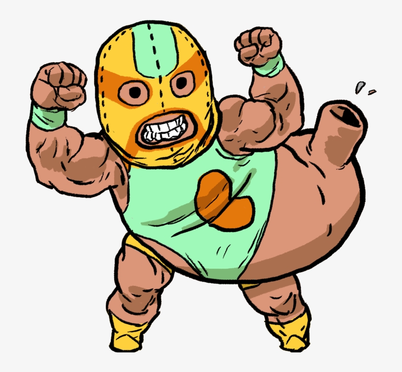 A Luchador Stomach For The Menudo Episode - Cartoon, transparent png #9099768