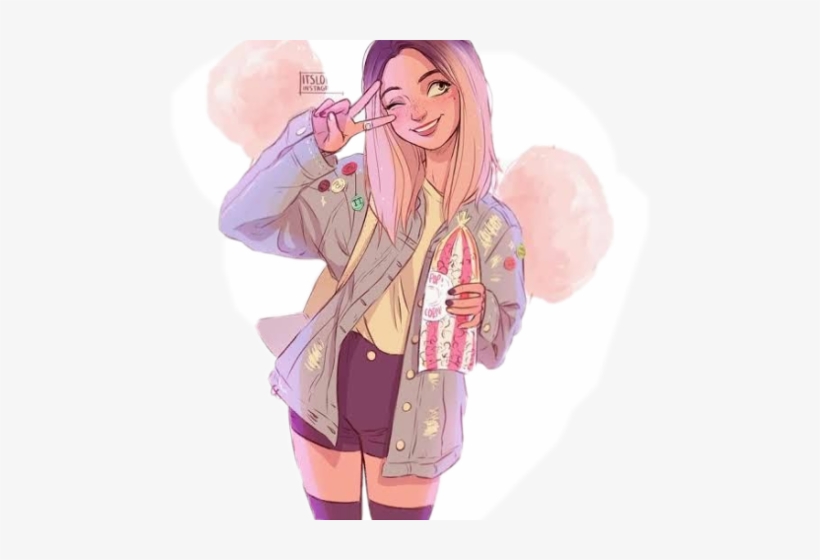 Instagram Drawings Of A Girl, transparent png #910031