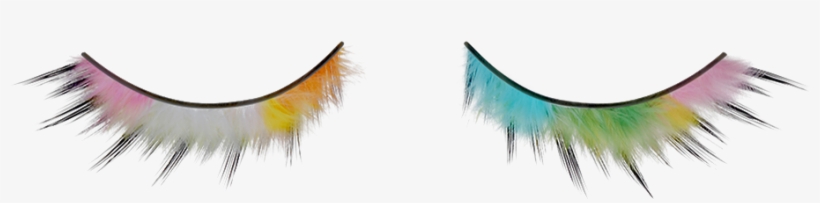 Rainbow Feather L False Eyelashes - Eyelash Extensions, transparent png #910177