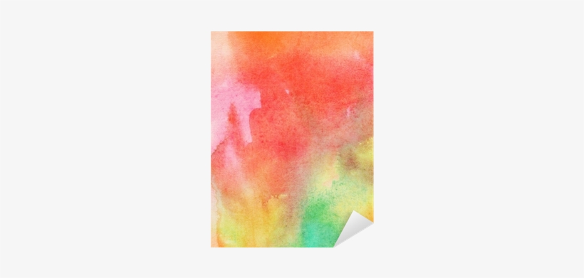 Abstract Colorful Watercolor Painted Background Sticker - Painting, transparent png #910279