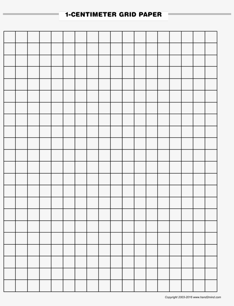 1 centimeter grid paper