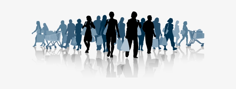 Shoppers - Crowd Shopping Png, transparent png #910992