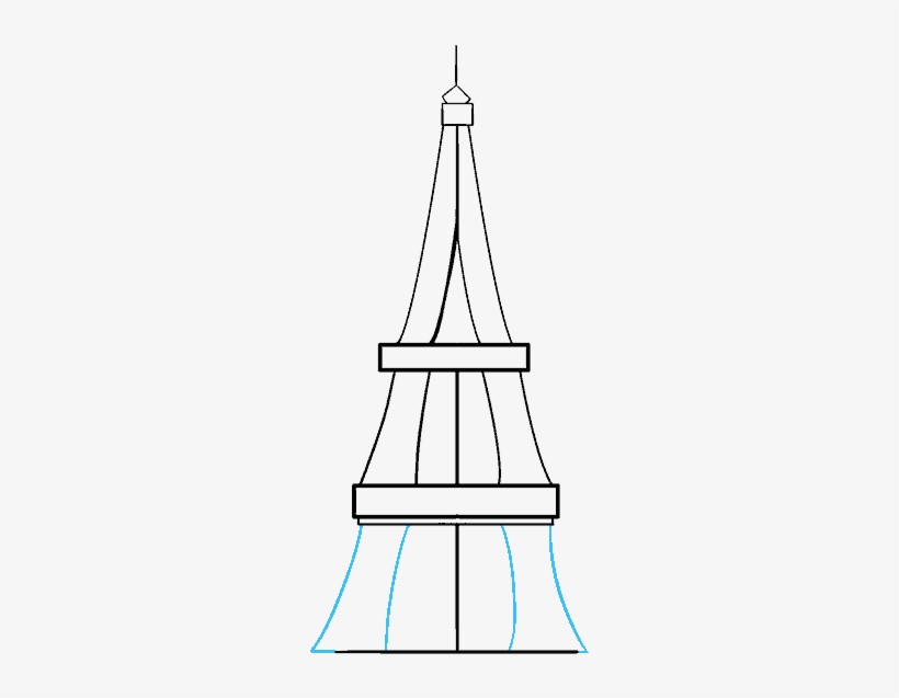 Drawn Eiffel Tower Graph Paper - Line Art, transparent png #911176