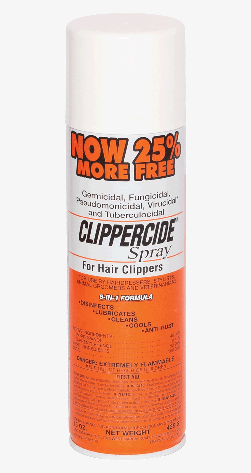 Clippercide Spray - Clippercide Disinfectant Clipper Spray 440ml, transparent png #911227
