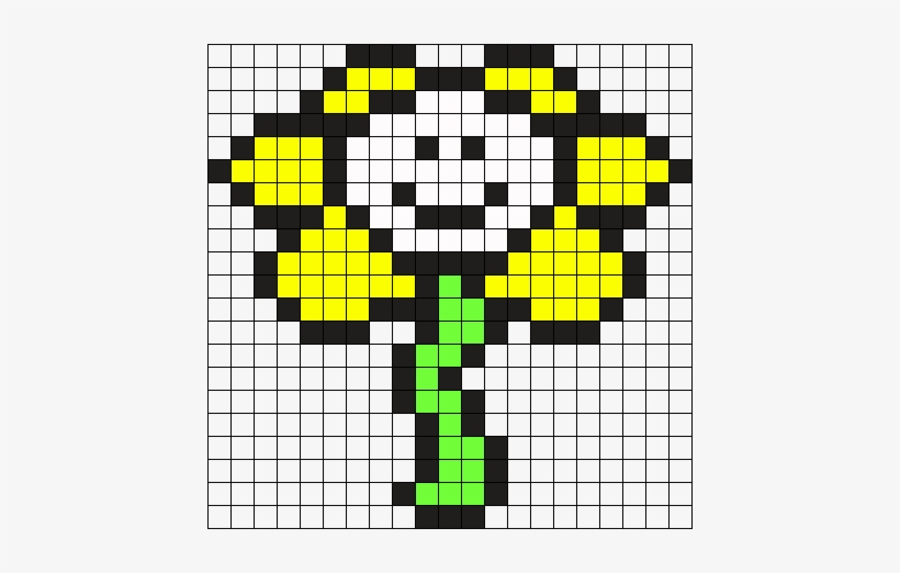 Undertale Flowey Grid Google Search Bit Characters - Flowey Pixel Art, transparent png #911278