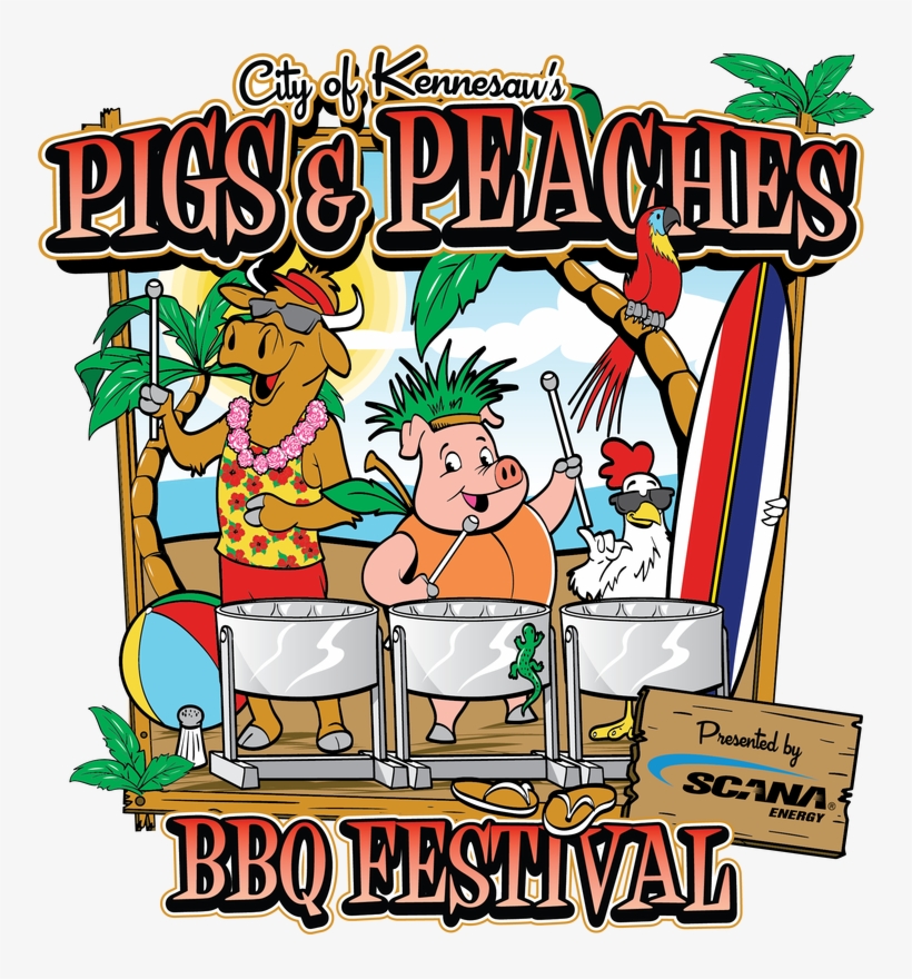 Pigs & Peaches Bbq Festival Logo - Pigs And Peaches, transparent png #911571