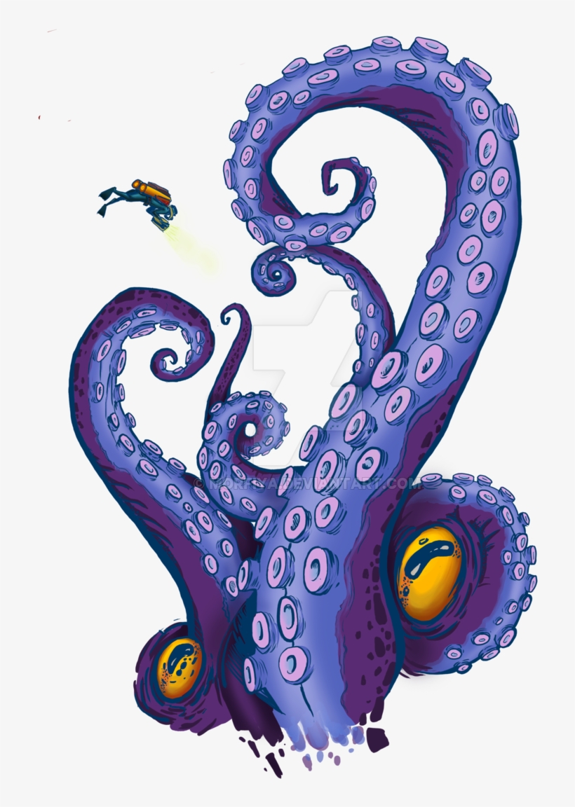 Tentacles Print By Morfiya On Deviantart - Transparent Tentacles, transparent png #911865